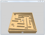 Image of a maze game board with realistic lighting and shadow casting