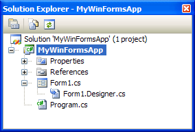 Image showing how a designer file appears as a sub-element of its related form file