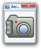 Screen capture of a small window showing a clip art of a digital camera