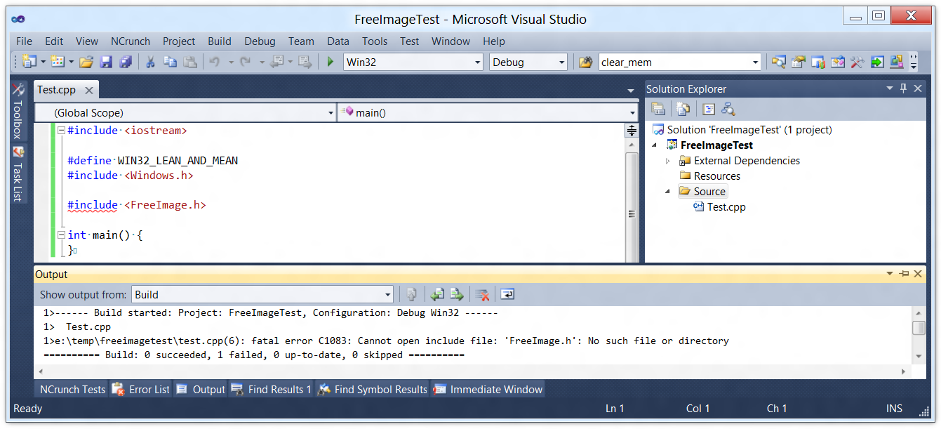 visual studio c++ 2012