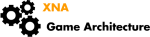 Logo of the XNA Game Game Architecture tutorial series, three interlocked gears